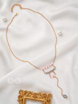 The Shimmering Raindrop- Golden Embellished Necklace With Anti-Tarnish Coating 