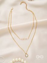 The Diamond Lane- Golden Embellished Necklace With Anti-Tarnish Coating 