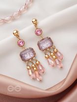 The Drip Painting- Golden Embellished Earrings