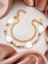 The Crystal Wave- Golden Embellished Bracelet