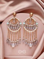 The Rain of Stars- Golden Beads Earrings