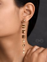 The Party Piece- Golden Embellished Earrings