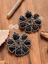 The Elegant Carved Beauties (Onyx Black) - Embellished Oxidised Collection