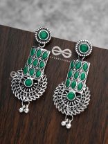 The Studded Artistry - Emerald Green - The Embellished Oxidised Collection