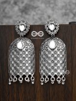 The Royal Delight - Oxidised Statement Earrings