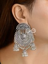 A Boho Dream - Oxidised Triple Jhumki Danglers