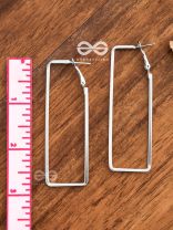 The Elegant Rectangular Hoops (Silver) - Casual Earrings