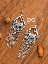 The Vintage Chained Motifs - Oxidised Boho Earrings