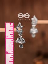 The Little Artsy Peacock bell Jhumkis
