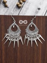 The Vintage Motif Ferns - Oxidised Boho Earrings