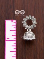 The Little Floral Fern Jhumkis - Tiny Trinket Earrings