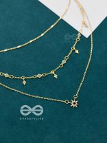 The Stylish Shimmer - Multilayered Golden Necklace