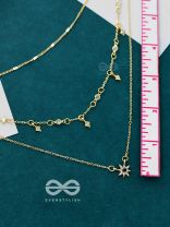 The Stylish Shimmer - Multilayered Golden Necklace