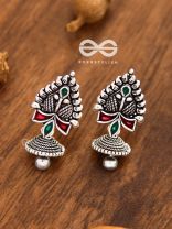The Little Meenakari Droplet Jhumkis - Tiny Trinket Earrings