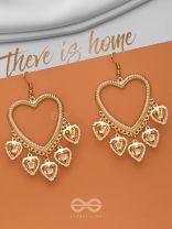 I'm all Heart - Studded Golden Danglers
