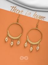 The Studded Charms - Golden Light-weight Danglers 