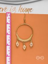 The Studded Charms - Golden Light-weight Danglers 