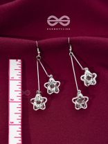 The Dangling Shimmery Star Earrings
