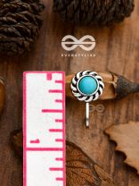 The Spiral Florals - Turquoise Boho Nosering