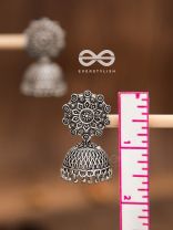 The captivating gaze stunning ethnic Jhumkis