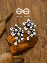 The Little Dotted Floral Studs - Tiny Trinket Earrings