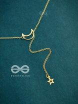 Wrapped In The Night-Sky - Golden Neckpiece With Anti-Tarnish Coating 