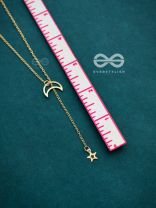 Wrapped In The Night-Sky - Golden Neckpiece With Anti-Tarnish Coating 