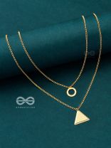 A Geometric Statement - Golden Layered Neckpiece With Anti-Tarnish Coating