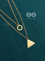 A Geometric Statement - Golden Layered Neckpiece With Anti-Tarnish Coating