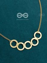 The Elegant Luxury - Golden Statement Neckpiece With Anti-Tarnish Coating 