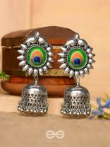 The Artsy Peacocks - Oxidised Boho Jhumkis