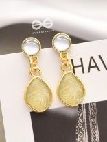 The Entangled Chic - Statement Golden Dangler Earrings