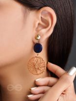 The Chic Woven Chakras (Brown) - Statement Dangler Earrings