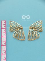 The Glorious Butterflies - Golden Statement Stud Earrings