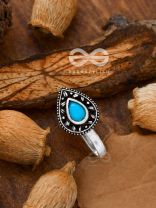 The Intricate Droplets - Embellished Non-pierced Nosepin (Turquoise)