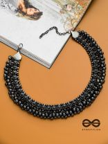 The Bohemian Classic - Oxidised Statement Necklace (Gun-Metal Black)
