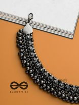 The Bohemian Classic - Oxidised Statement Necklace (Gun-Metal Black)