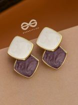 A Classy Delight - Statement Enamelled Earrings