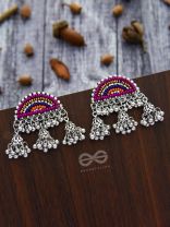 The Embroidered Sun - Triple Jhumki Earrings