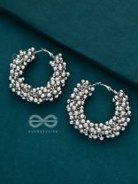 A Glimmer of Shimmer - Playful Embellished Hoops (Silver)