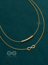 The Infinite Elegance - Golden Multilayered Neckpiece With Anti-Tarnish Coating
