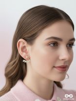 The Arctic Shrub- Golden Rhinestones Ear Jackets