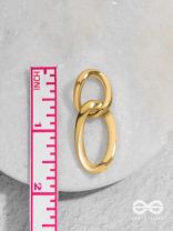 Delicate Interwined Gold Chain Dangler Earrings