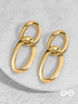 Delicate Interwined Gold Chain Dangler Earrings