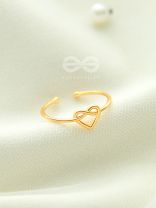 The Tangled Heart - Golden Adjustable Ring