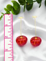 CHERRY ON TOP - Golden Dangler EARRINGS
