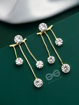 The Crystal Constellation - Statement Golden Earrings