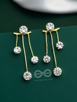 The Crystal Constellation - Statement Golden Earrings