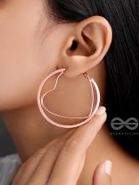 Stuck in a Love-Loop - Rose-Gold Hoop earrings 