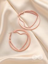Stuck in a Love-Loop - Rose-Gold Hoop earrings 